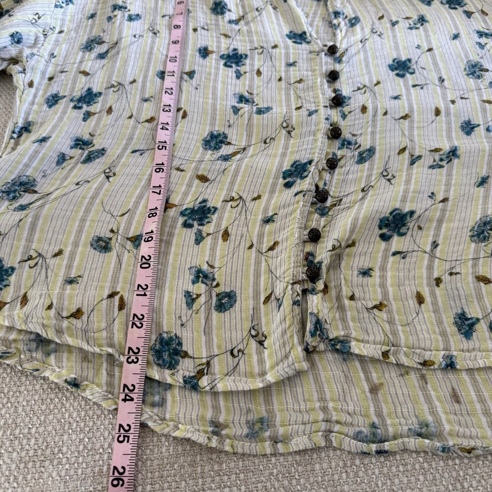 Anthropologie By Pilcro The Tavi Button Down Blouse Size L Cottagcore Prairie - Picture 14 of 14